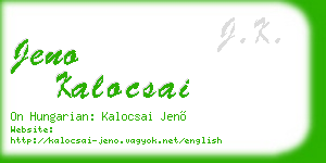 jeno kalocsai business card